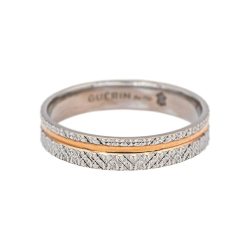Bague 54 Bague Alliance Or blanc, Or rose 58 Facettes 5276256RV