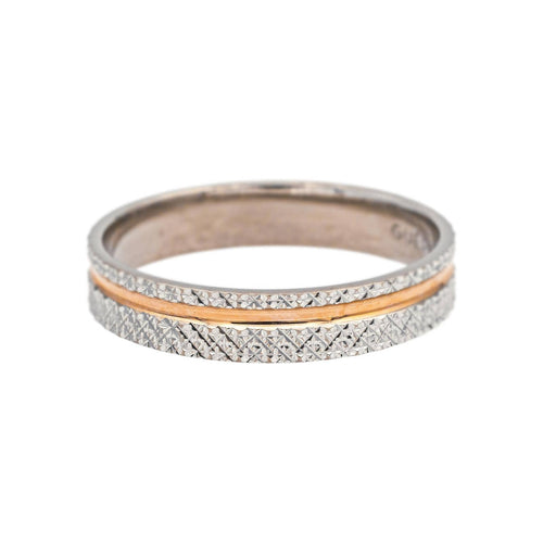 Bague 54 Bague Alliance Or blanc, Or rose 58 Facettes 5276256RV