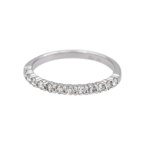 Bague 52 Bague Demi alliance Or blanc Diamant 58 Facettes 5237118CN