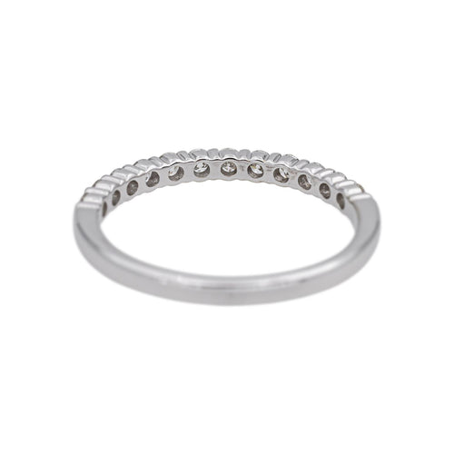 Bague 52 Bague Demi alliance Or blanc Diamant 58 Facettes 5237118CN
