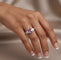 Bague 50 Bague Art déco en or gris et platine, saphir rose et diamants 58 Facettes 794117