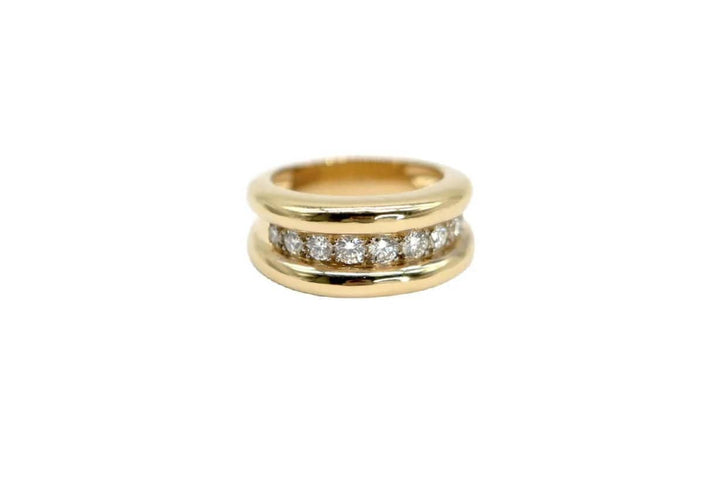 Bague 54 Bague vintage - Monture sertie de diamants en or jaune 18 carats 58 Facettes 318322 /AZ05D9Z1