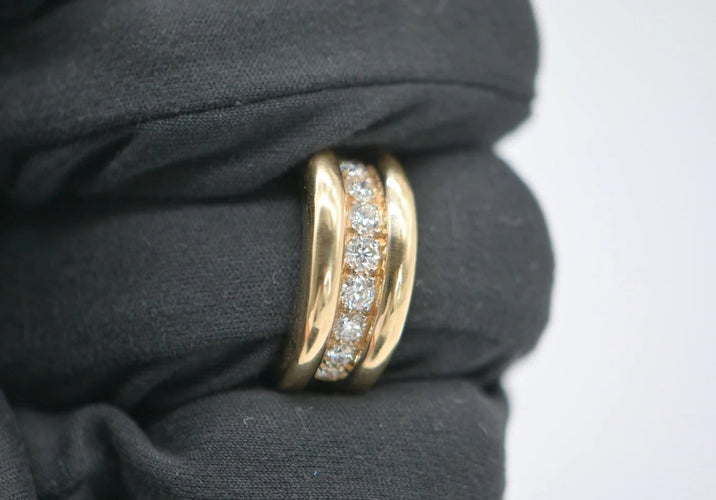 Bague 54 Bague vintage - Monture sertie de diamants en or jaune 18 carats 58 Facettes 318322 /AZ05D9Z1