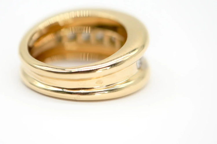 Bague 54 Bague vintage - Monture sertie de diamants en or jaune 18 carats 58 Facettes 318322 /AZ05D9Z1