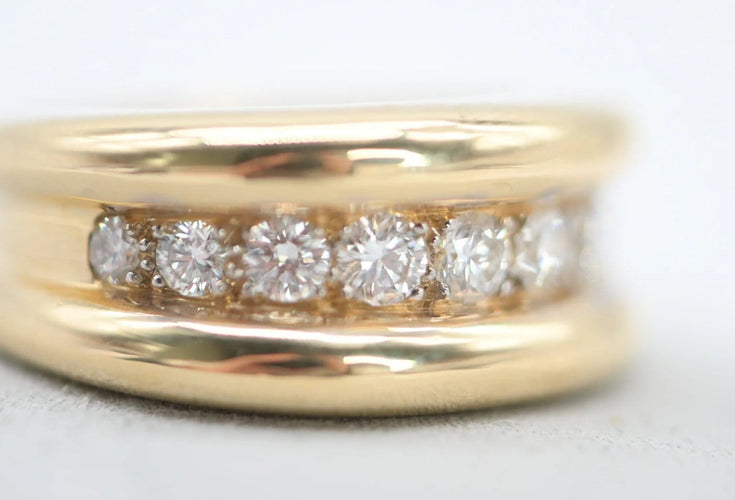 Bague 54 Bague vintage - Monture sertie de diamants en or jaune 18 carats 58 Facettes 318322 /AZ05D9Z1
