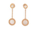 Boucles d'oreilles Bvlgari Bvlgari - Boucles d’oreilles pendantes en or rose 18k, diamants et nacre 58 Facettes 273894