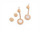 Boucles d'oreilles Bvlgari Bvlgari - Boucles d’oreilles pendantes en or rose 18k, diamants et nacre 58 Facettes 273894