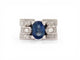 Bague 52 Bague tank Art déco en or 18k, saphir et diamants 58 Facettes 273907