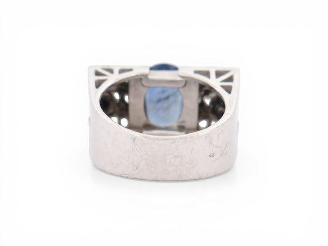 Bague 52 Bague tank Art déco en or 18k, saphir et diamants 58 Facettes 273907