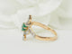 Bague 56 Bague Art Nouveau en or jaune 18 carats avec émeraude et diamants 58 Facettes 33679