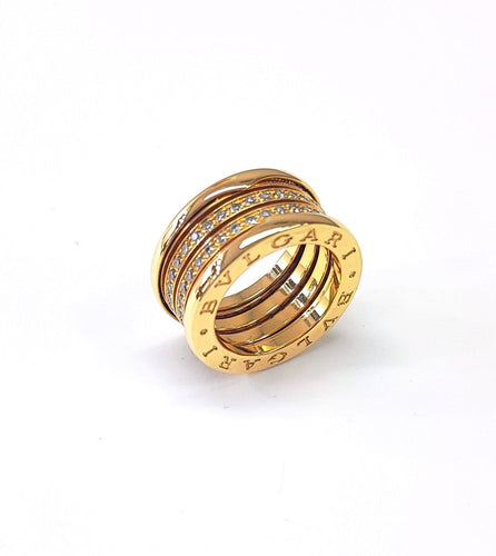 Bague 49 Bvlgari B.Zero1 - Bague en or jaune 18K et diamants 58 Facettes DV-BULG