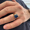 Bague Bague homme chevalière - Zaffir rectangulaire en or jaune 18 ct 58 Facettes 38987