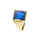 Bague Bague homme chevalière - Zaffir rectangulaire en or jaune 18 ct 58 Facettes 38987