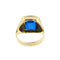 Bague Bague homme chevalière - Zaffir rectangulaire en or jaune 18 ct 58 Facettes 38987