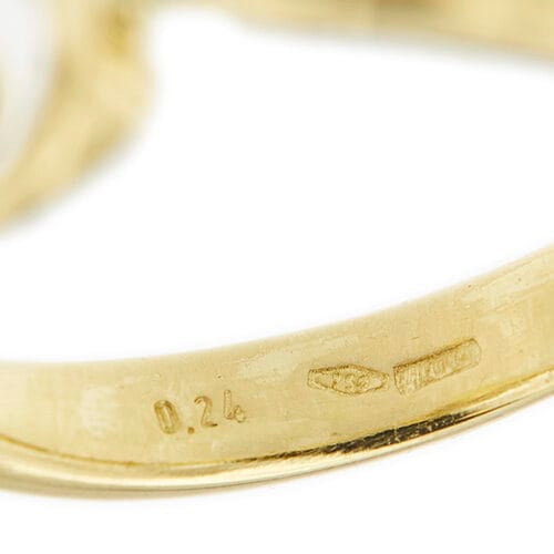 Bague 54 Damiani - Bague solitaire en or jaune 18 ct avec diamant 0,24 ct 58 Facettes 39019