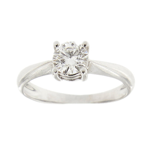 Bague 52 Bague solitaire - Diamant 0,50 ct en or blanc 18 ct 58 Facettes 34003