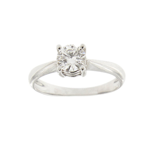 Bague 52 Bague solitaire - Diamant 0,50 ct en or blanc 18 ct 58 Facettes 34003