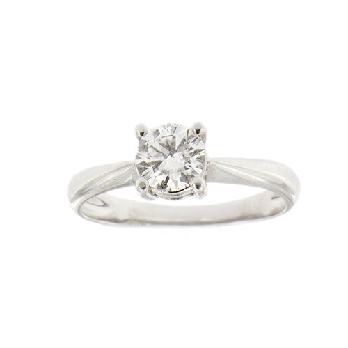Bague 52 Bague solitaire - Diamant 0,50 ct en or blanc 18 ct 58 Facettes 34003
