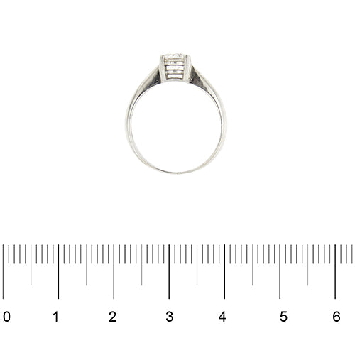 Bague 52 Bague solitaire - Diamant 0,50 ct en or blanc 18 ct 58 Facettes 34003