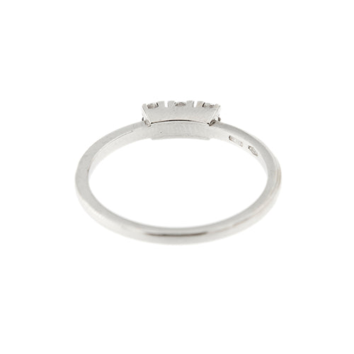 Bague 56 Bague trilogy en or blanc 18 ct et diamants 0,12 ct 58 Facettes 31998