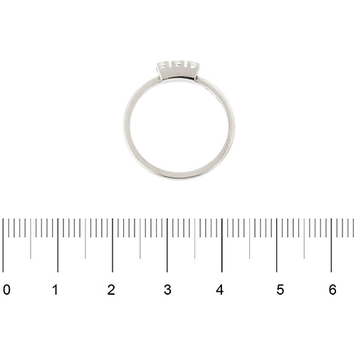 Bague 56 Bague trilogy en or blanc 18 ct et diamants 0,12 ct 58 Facettes 31998