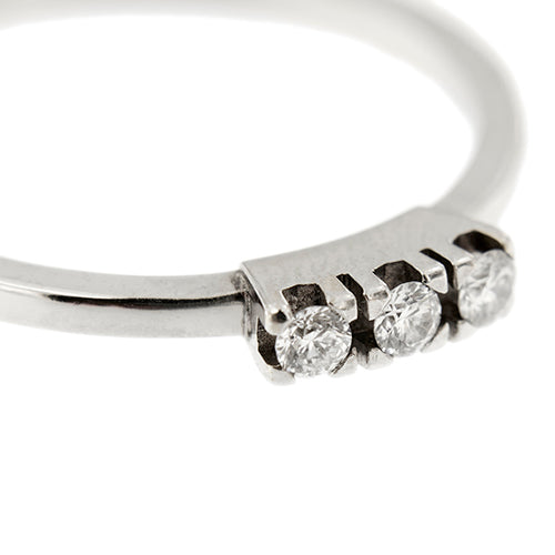 Bague 56 Bague trilogy en or blanc 18 ct et diamants 0,12 ct 58 Facettes 31998