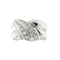 Bague 54 Bague bandeau nœud en or blanc 18 ct et diamants 58 Facettes 29354