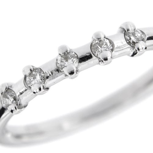 Bague 50 Bague rivière - Or blanc 18 carats et diamants 0,20 ct 58 Facettes 22137