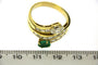 Bague 55 Bague contrarié en or jaune 18 ct avec diamants et émeraude 58 Facettes 13620