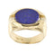 Bague Bague - Lapis-lazuli ovale en or jaune 18 ct 58 Facettes 36517
