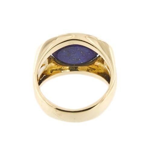 Bague Bague - Lapis-lazuli ovale en or jaune 18 ct 58 Facettes 36517