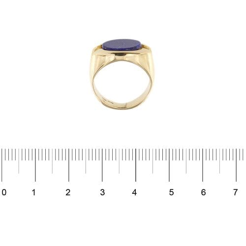 Bague Bague - Lapis-lazuli ovale en or jaune 18 ct 58 Facettes 36517
