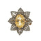 Bague Bague fleur - Citrine et diamants en or rose 18 ct 58 Facettes 35956