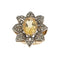 Bague Bague fleur - Citrine et diamants en or rose 18 ct 58 Facettes 35956
