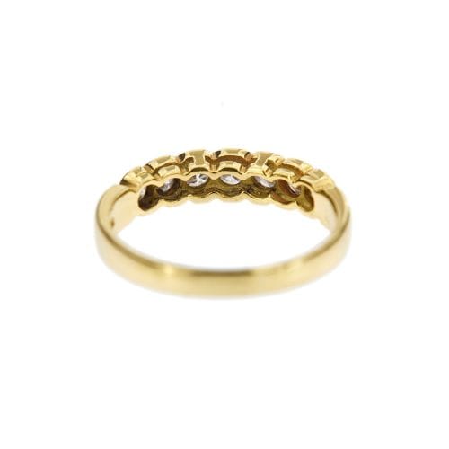 Bague 55 Bague rivière - Diamants 0,58 ct en or jaune 18 ct 58 Facettes 14984