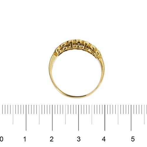 Bague 55 Bague rivière - Diamants 0,58 ct en or jaune 18 ct 58 Facettes 14984