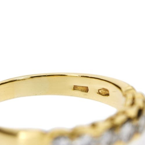 Bague 55 Bague rivière - Diamants 0,58 ct en or jaune 18 ct 58 Facettes 14984