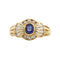Bague 63 Bague vintage nœud en or jaune 18 ct, saphir et diamants 58 Facettes 27454