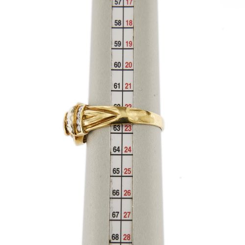 Bague 63 Bague vintage nœud en or jaune 18 ct, saphir et diamants 58 Facettes 27454