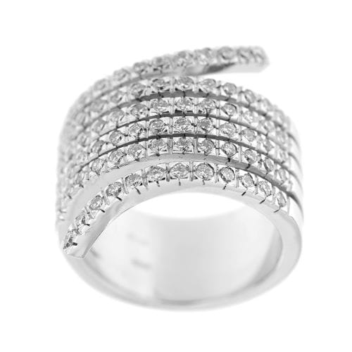 Bague 56 Bague bandeau en or blanc 18 ct et diamants 58 Facettes 20844