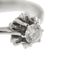 Bague Bague solitaire fleur - Diamant 0,29 ct en or blanc 18 kt 58 Facettes 28714