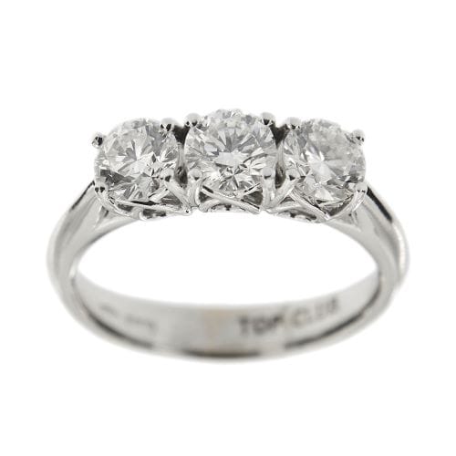 Bague 68 Bague trilogy - Diamants 1,17 ct en or blanc 18 ct 58 Facettes 3550