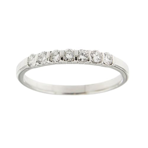 Bague 55 Salvini - Bague rivière en or blanc 18 kt et diamants 0,35 ct 58 Facettes 10727