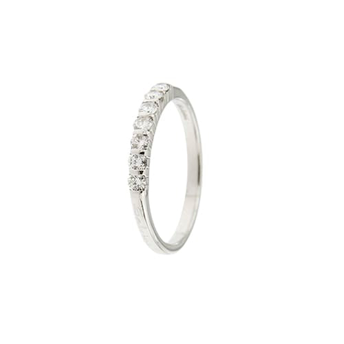 Bague 55 Salvini - Bague rivière en or blanc 18 kt et diamants 0,35 ct 58 Facettes 10727