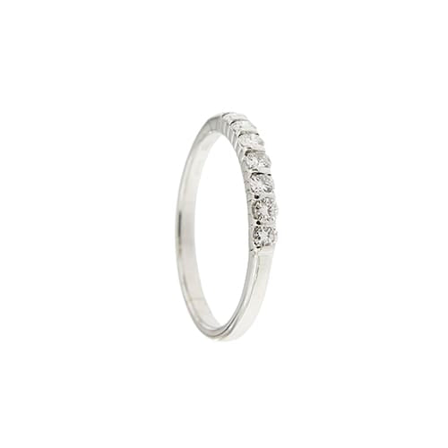Bague 55 Salvini - Bague rivière en or blanc 18 kt et diamants 0,35 ct 58 Facettes 10727