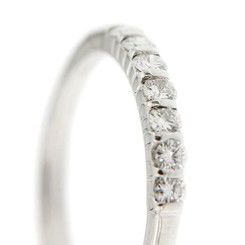 Bague 55 Salvini - Bague rivière en or blanc 18 kt et diamants 0,35 ct 58 Facettes 10727