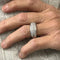 Bague 53 Bague jonc bombée en or blanc 18 ct sertie de diamants 58 Facettes 34509