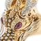 Bague 56 Roberto Coin - Bague dragon en or rose et or blanc avec diamants et rubis 58 Facettes 39051