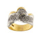 Bague Bague bandeau - Or jaune et or blanc 18 ct et diamants 58 Facettes 14836
