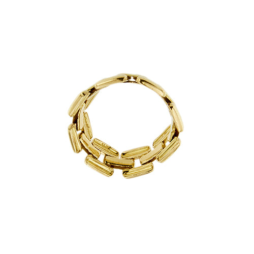 Bague 55 Bague maille panthère en or jaune 18 ct 58 Facettes 36256